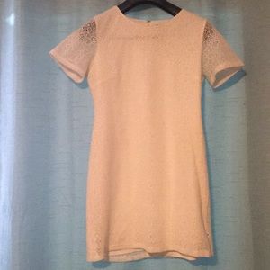 Crochet Off-White Mini-Dress